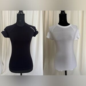 Black & White (2) Short-Sleeve Seamless Performance Tops